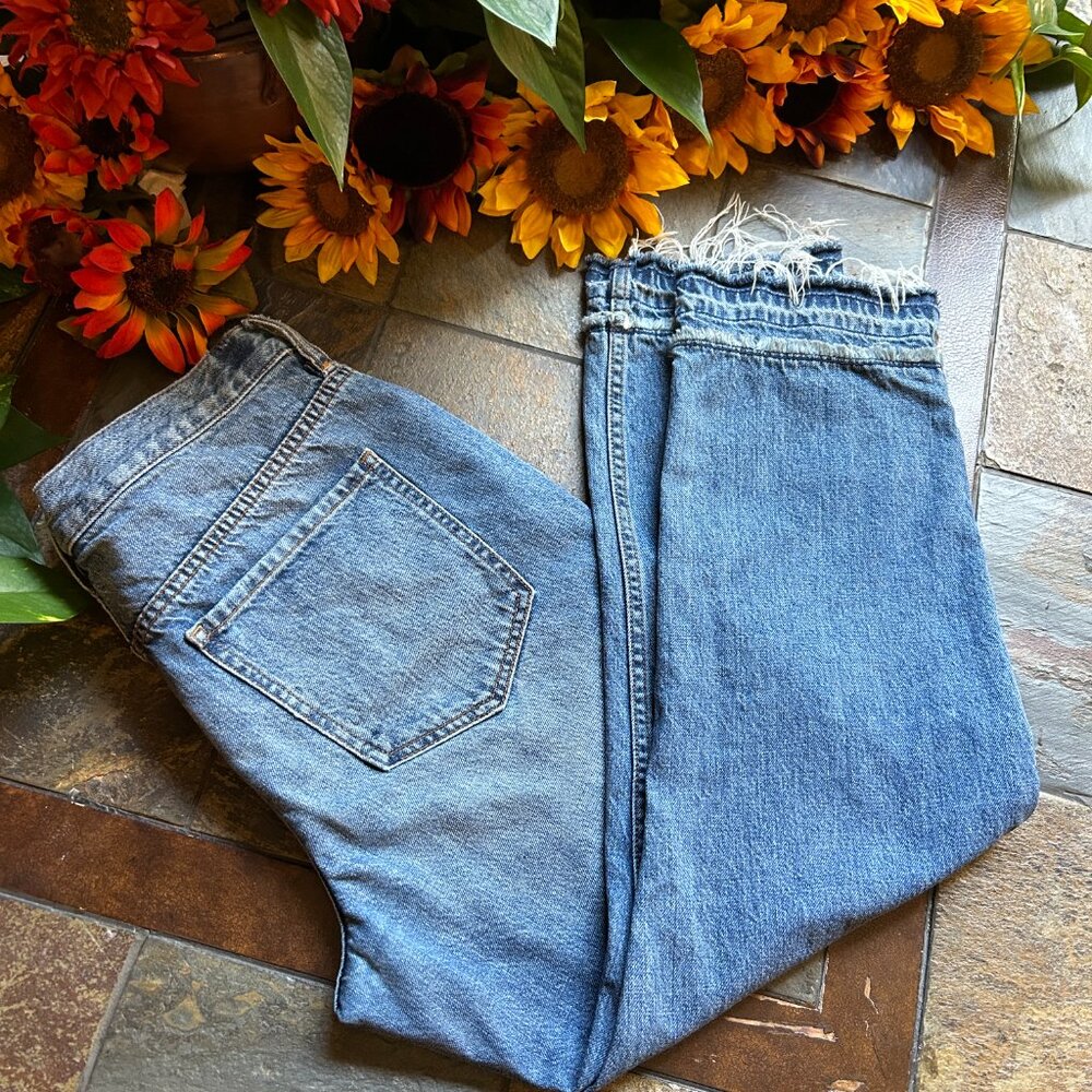 We the Free Button-Fly Jeans w/Double-Frayed Hem
